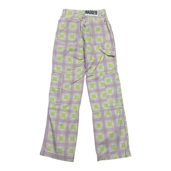 RUGGED JEANS Plaid Pastel Streetwear Cute Denim Pants Jeans Womens 24 - Picture 1 of 6